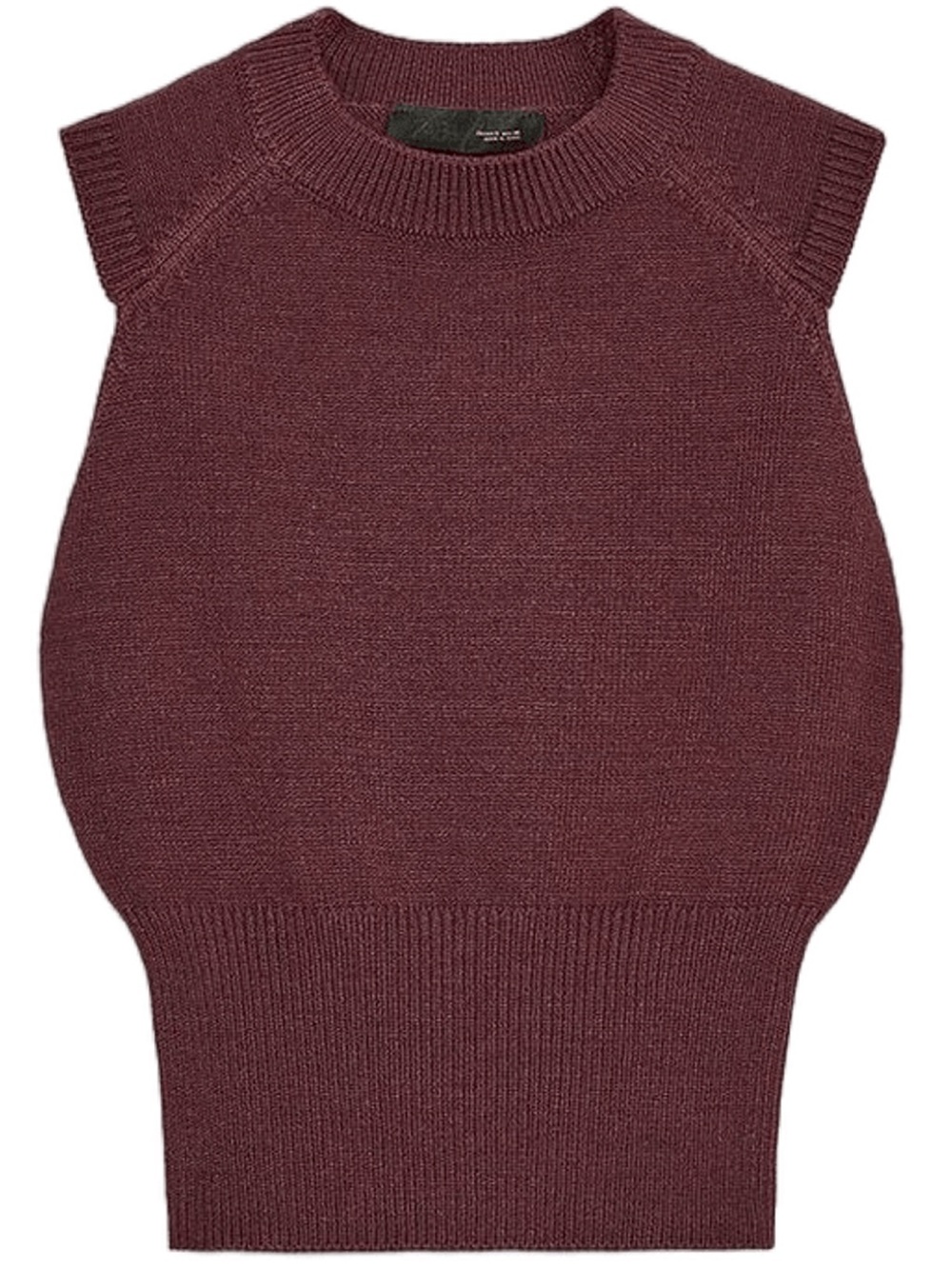 Sleeveless Knit Top in Wine